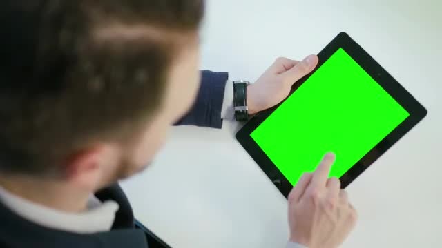 Man Using A Digital Tablet: Stock Video