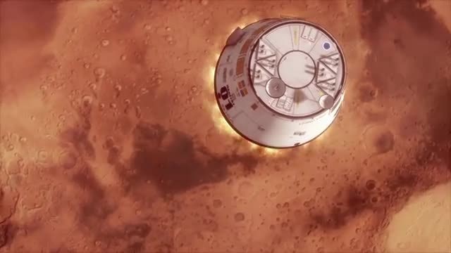 Mars Spaceship Landing: Stock Motion Graphics