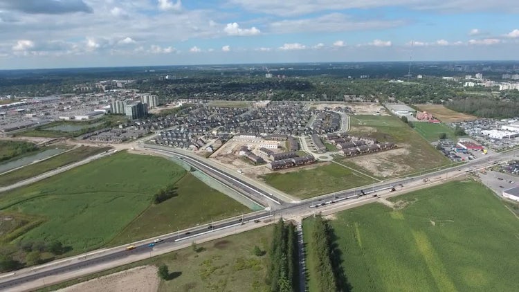 Aerial View Of City With Apartments: Stock Video