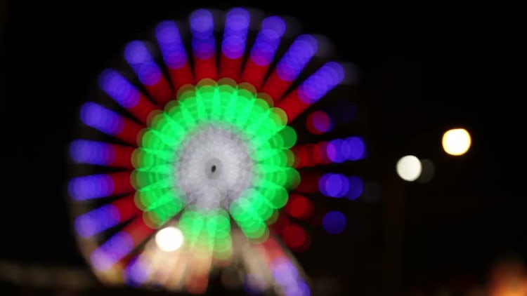 Park Attraction In Blur: Stock Video