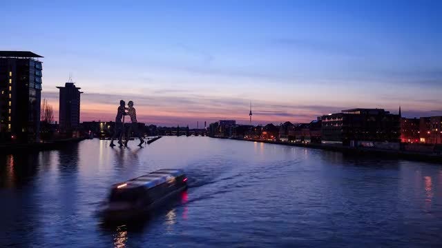 Berlin Timelapse - Elsebrucke: Stock Video