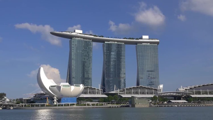 Singapore Landmark Time Lapse: Stock Video