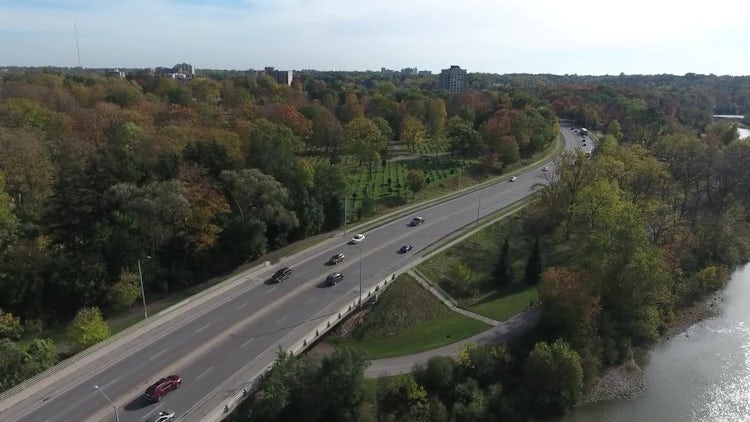 Aerial View Of A Bridge: Stock Video