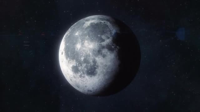 Approaching The Moon: Stock Motion Graphics