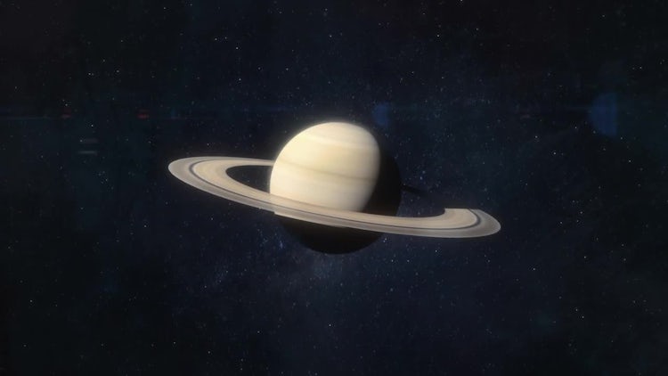 Approaching the Planet Saturn: Stock Motion Graphics