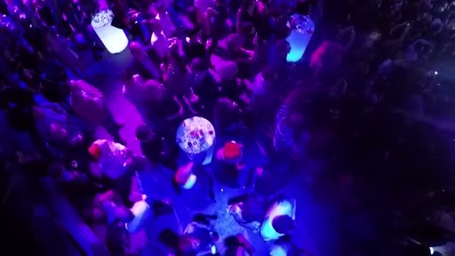 New Year's Party Aerial View: Stock Video