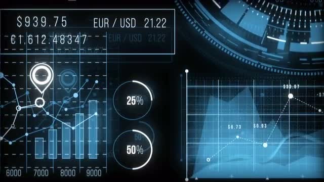 Finance HUD Graphs: Stock Motion Graphics