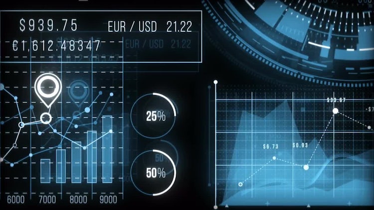 Finance HUD Graphs: Stock Motion Graphics