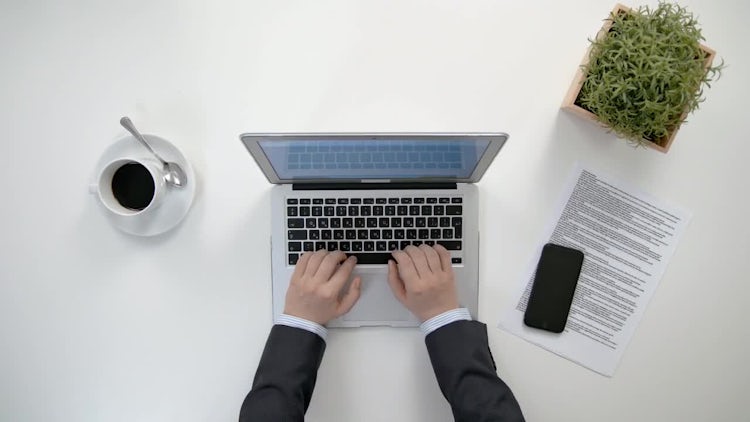 Man's Hands Working On The Laptop: Stock Video