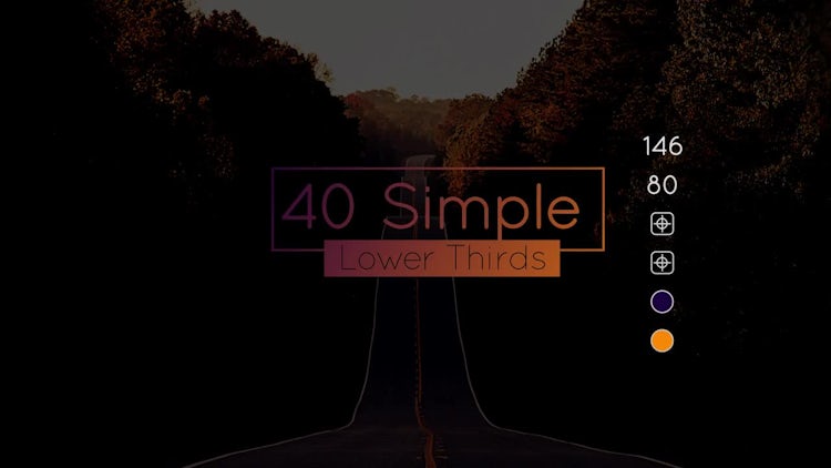 40 Simple Lower Thirds: After Effects Templates