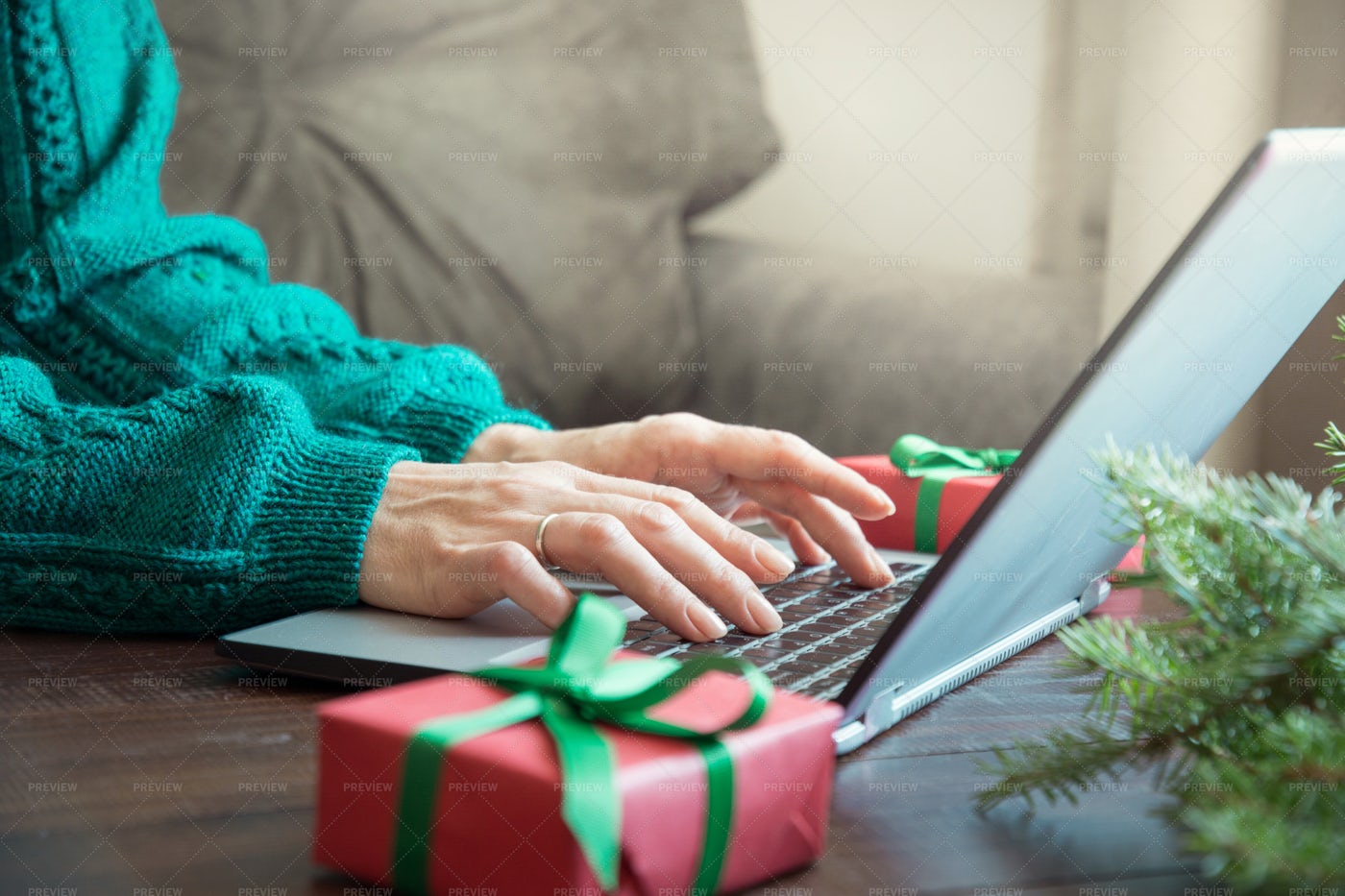 Typing On Laptop: Stock Photos