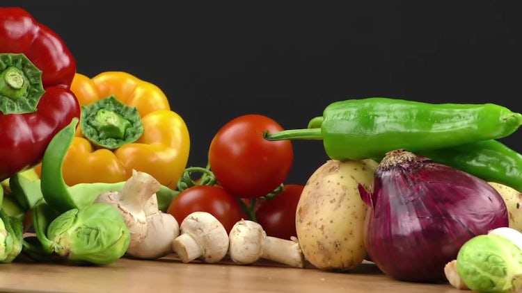 Healthy And Delicious Mix Of Vegetables: Stock Video