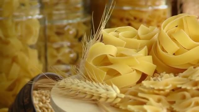 Ingredients For Macaroni Pasta : Stock Video