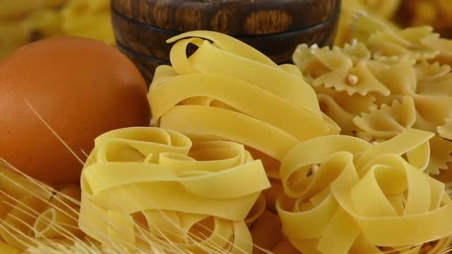 Ingredients For Delicious Macaroni Pasta : Stock Video