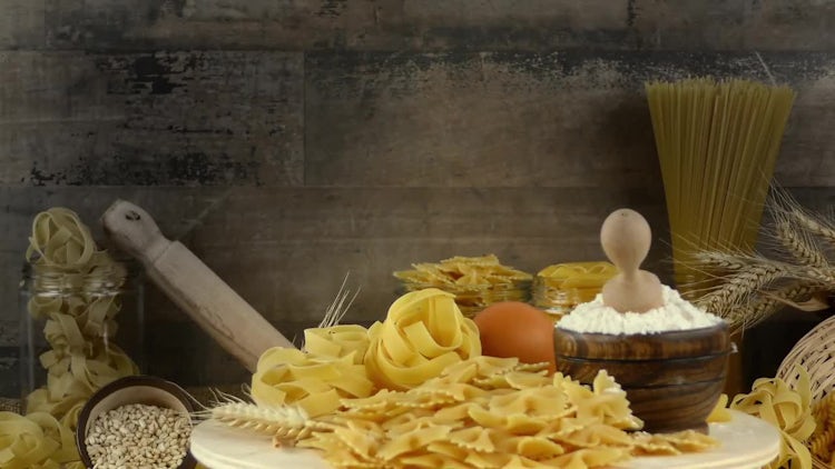 Delicious Macaroni Pasta Ingredients : Stock Video