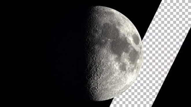 Phases Of The Moon With Transparency - Stock Motion Graphics | Motion Array