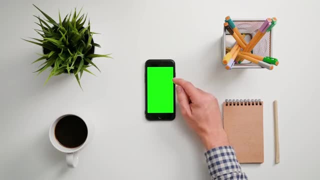 Man Scrolling On The Smartphone: Stock Video