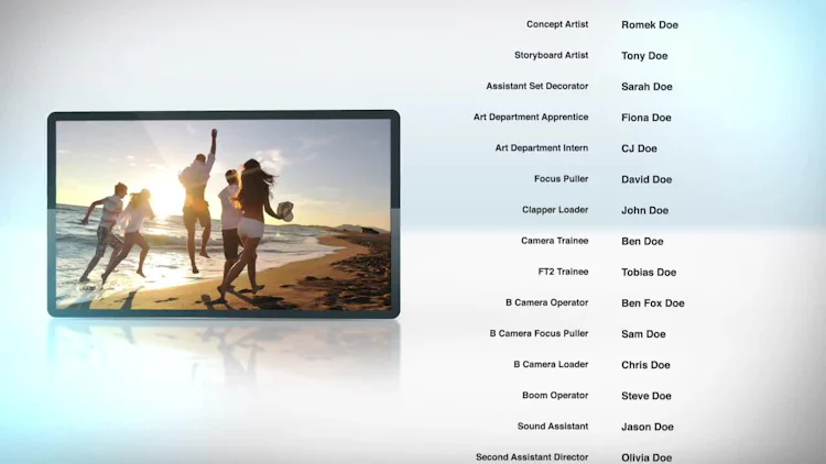 End Credits After Effects Templates Motion Array