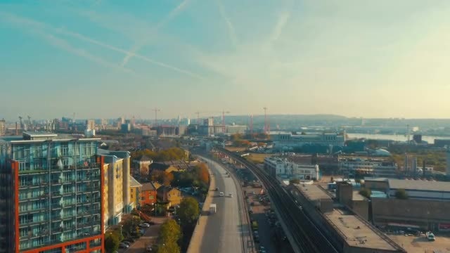 Industrial Developments In East London: Stock Video