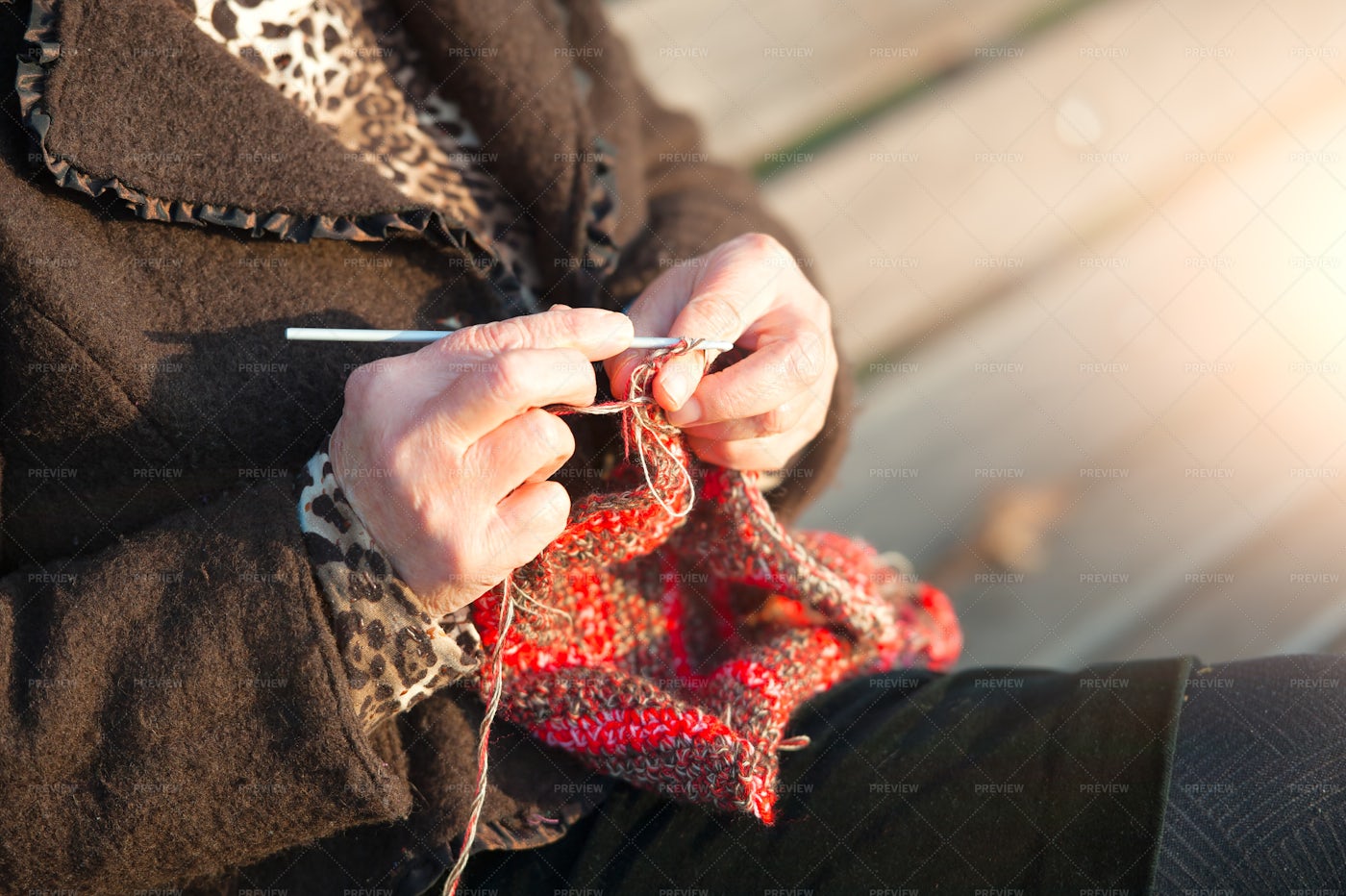 Woman Knitting: Stock Photos