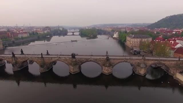 Charles Bridge In Prague: Stock Video