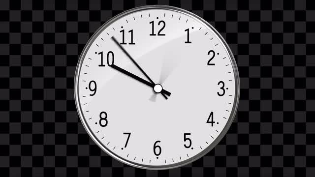 Classic Clock Passing 12 Hours: Stock Motion Graphics