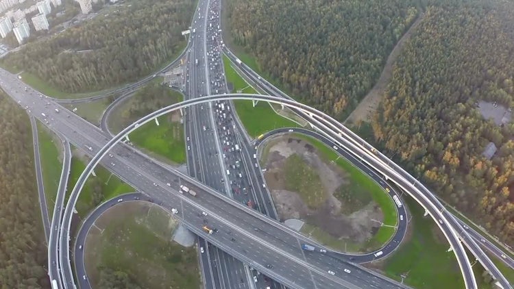 Flying Over City Traffic: Stock Video