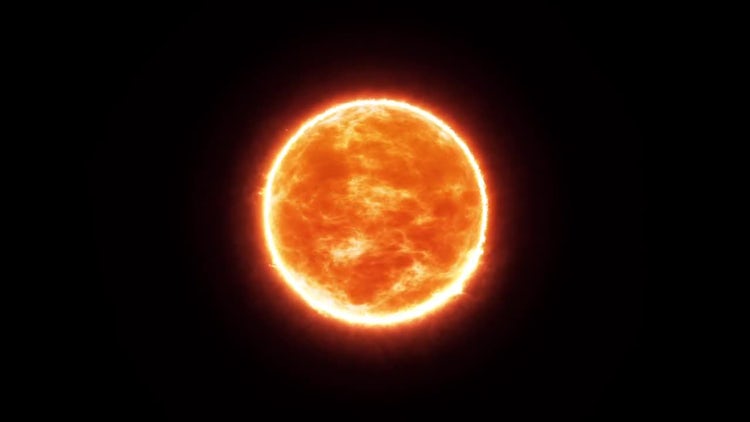 The Sun In Space Alpha Channel: Stock Motion Graphics