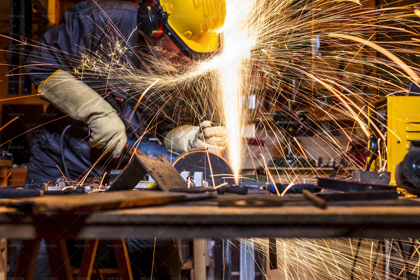 Man With Grinder: Stock Photos