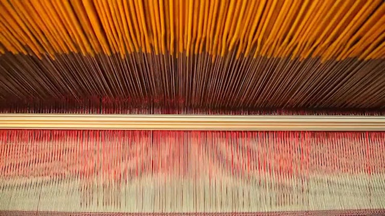 Automatic Carpet Weaving Loom: Stock Video