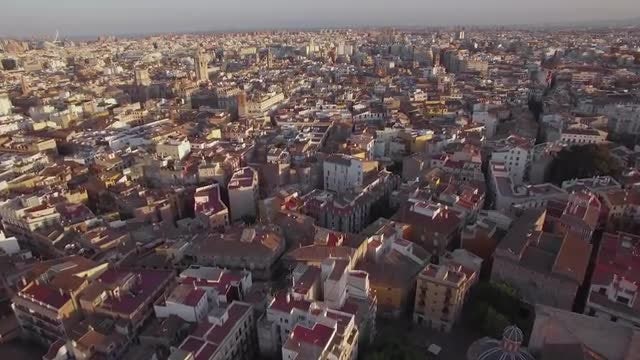 Aerial View Of Valencia City: Stock Video
