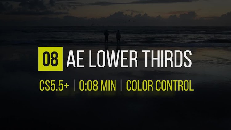 8 Lower Thirds: After Effects Templates