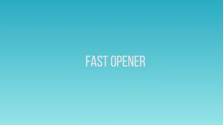 Fast Opener: Premiere Pro Templates