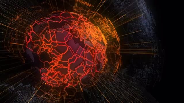 Cyber Earth Background: Stock Motion Graphics