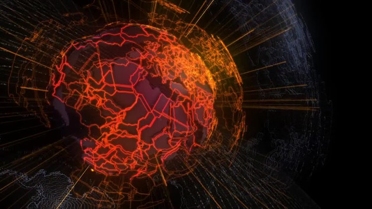 Cyber Earth Background: Stock Motion Graphics