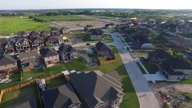 Flying Over Newly Constructed Neighborhood : Stock Video