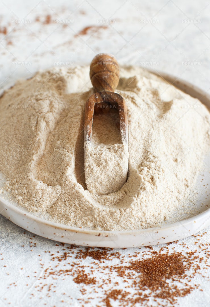 White Teff Flour: Stock Photos
