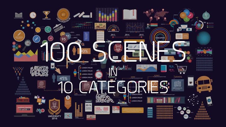 BigData - Education Infographics Pack: After Effects Templates