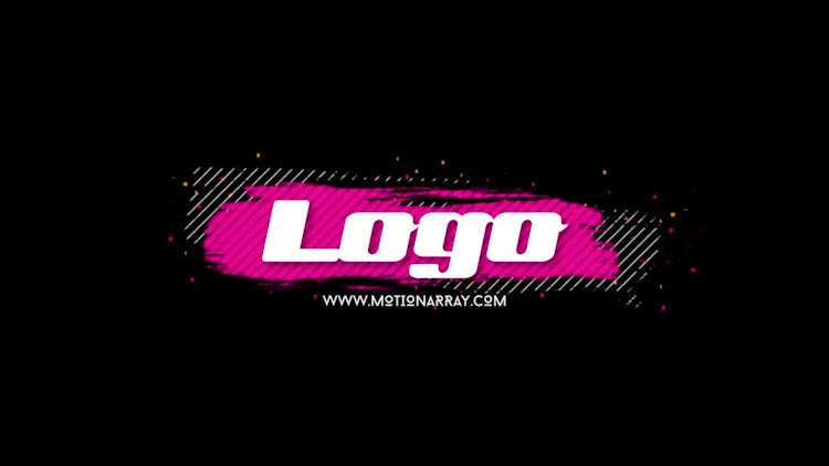 Brush Glitch Logo: Premiere Pro Templates