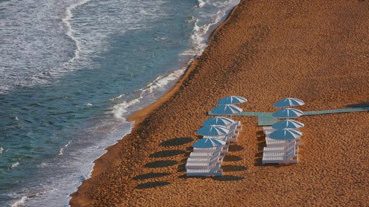 Time-Lapse Of A Deserted Beach: Stock Video