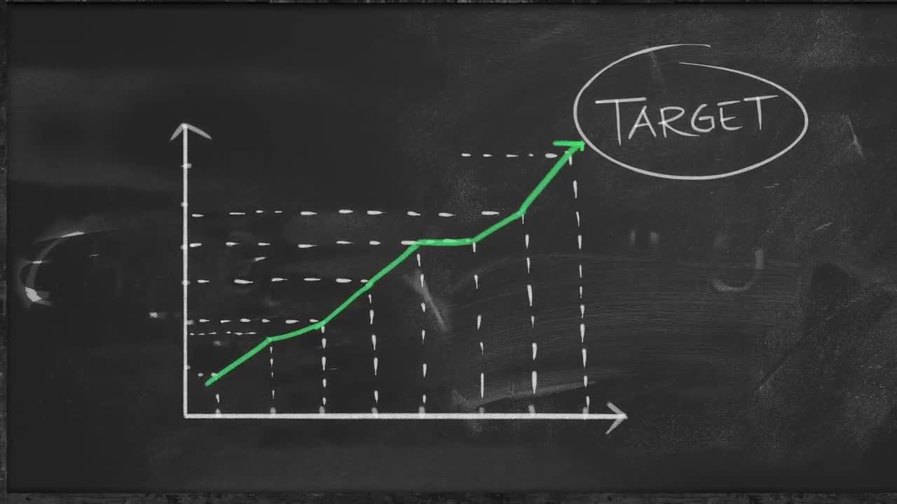Achieving Target Statistic Graph Stock Motion Graphics Motion Array