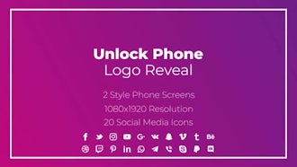 Unlock Phone Logo Reveal: Motion Graphics Templates