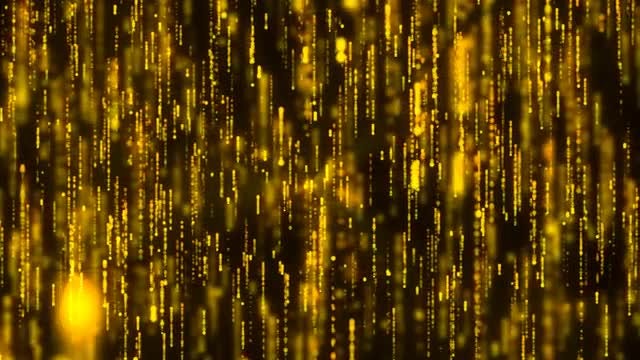 Golden Particles Tinsel Background: Stock Motion Graphics