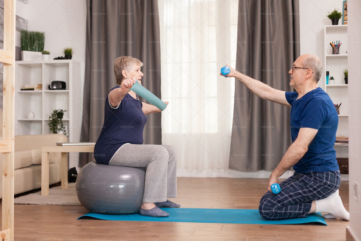 A Fit Senior Couple: Stock Photos
