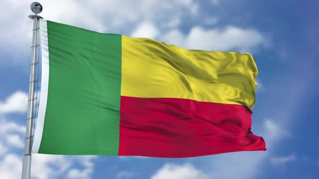 benin flag stock motion