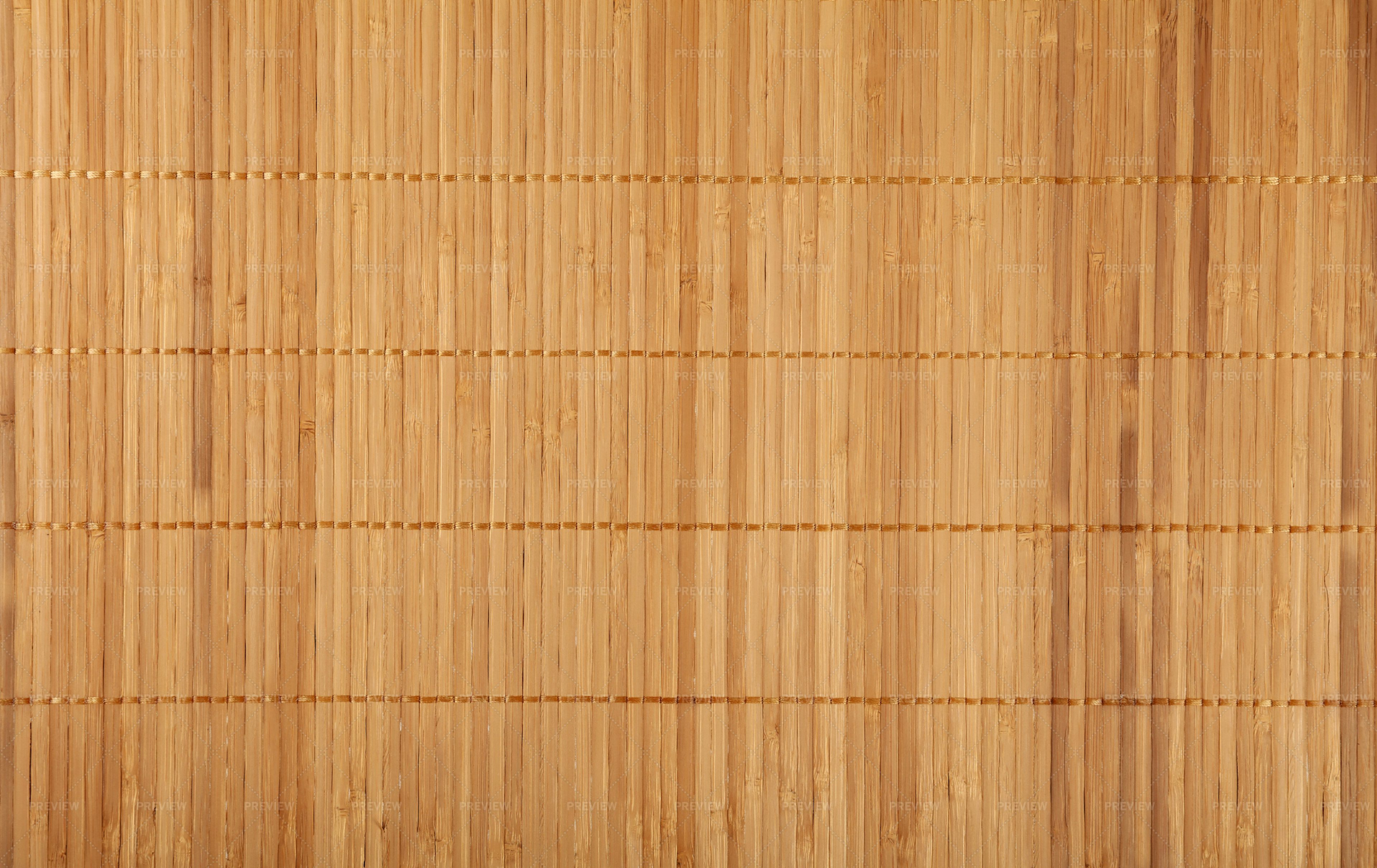 Brown Bamboo Wooden Mat - Stock Photos | Motion Array