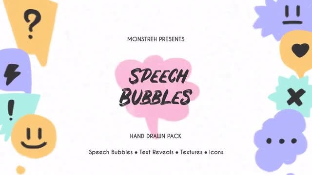 Speech Bubbles - Hand Drawn Pack: After Effects Templates