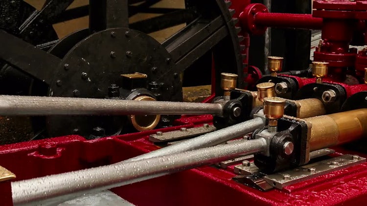 Old Hydraulic Engine : Stock Video
