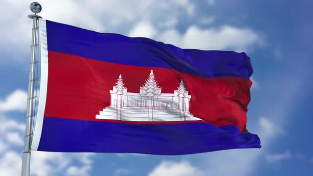 Cambodia Flag Animation: Stock Motion Graphics