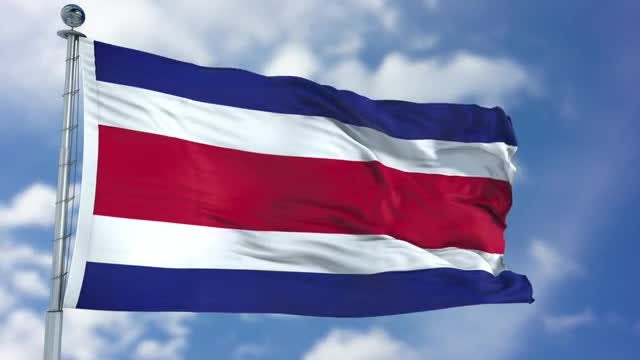 costa rica flag animation